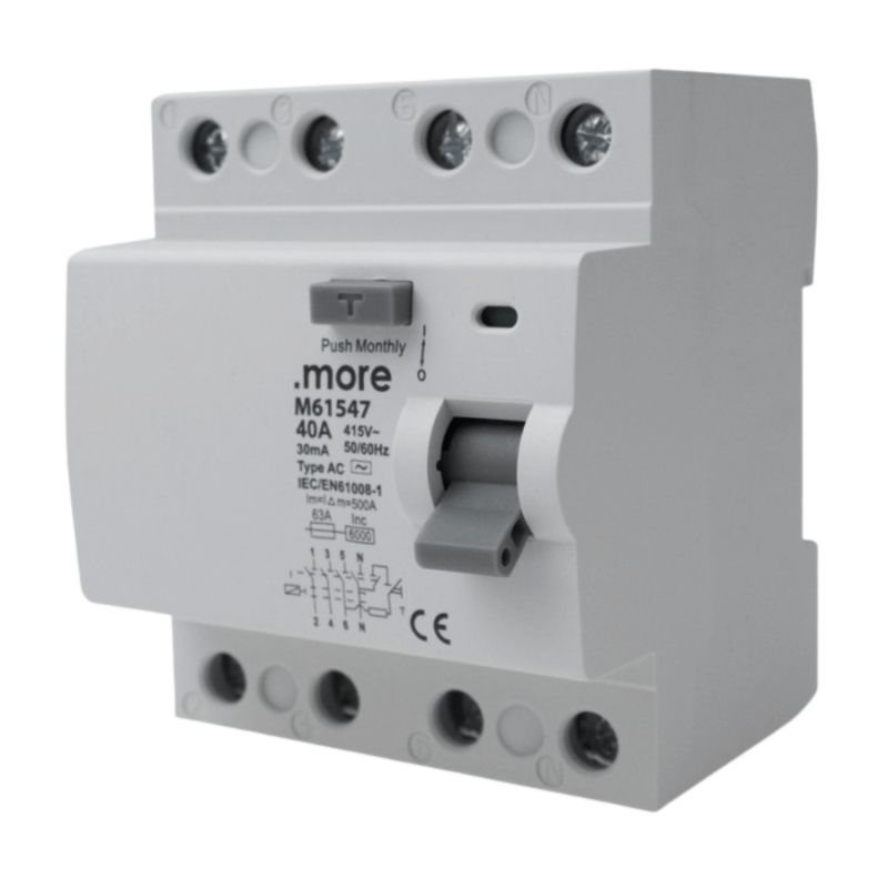 Wyłącznik Różnicowoprądowy Eco Light Ac 6Ka 4P 40A 30Ma M61547 1szt.