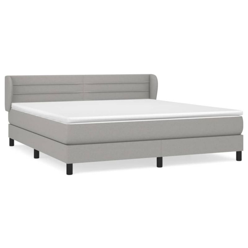Łóżko kontynentalne WaszeMeble 160x200 cm jasnoszare WM-3126333 1 szt.