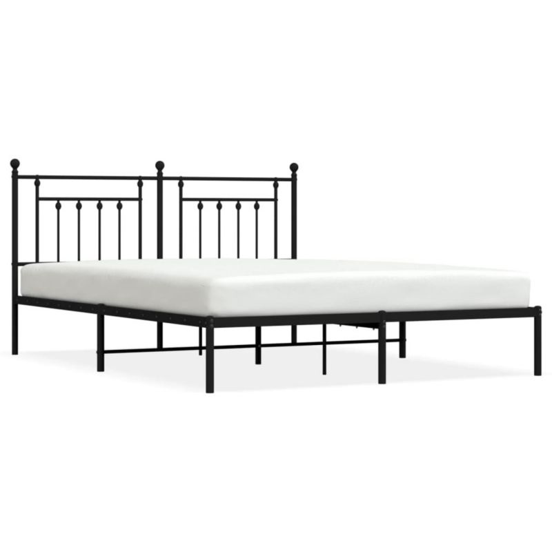 Łóżko metalowe WaszeMeble 183x213 cm z wezgłowiem czarne 1 szt.