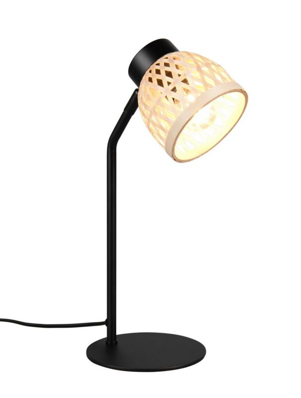 Lampa stołowa RL LAURENT czarno-naturalna 1xE14x10W IP20 wym:36x20x14cm - 1 szt.