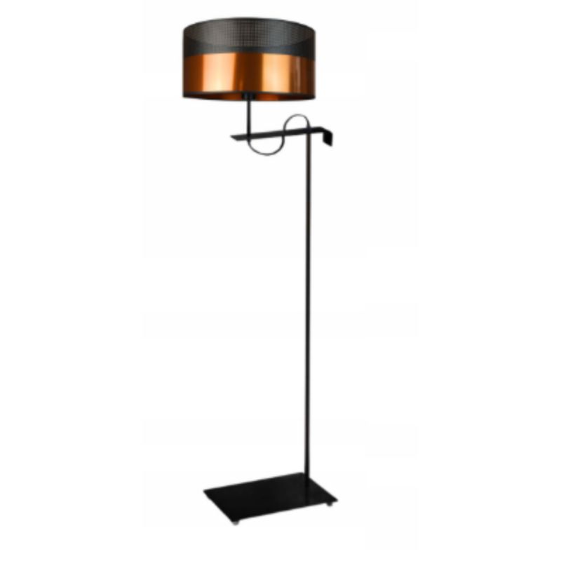 Lampa stojąca Volta Light Factory podłogowa z abażurem miedziany walec POINT 1szt.