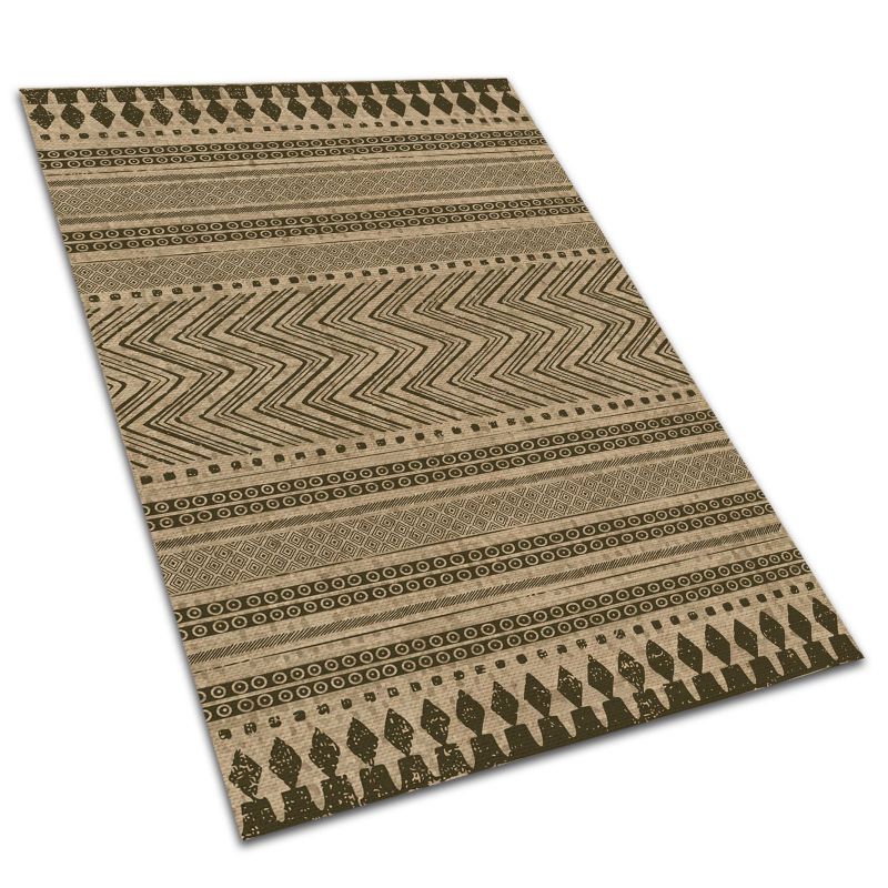 Dywan Tarasowy Tulup 80x120 cm Wodoodporny, Lekki Zygzaki i linie 1 szt.