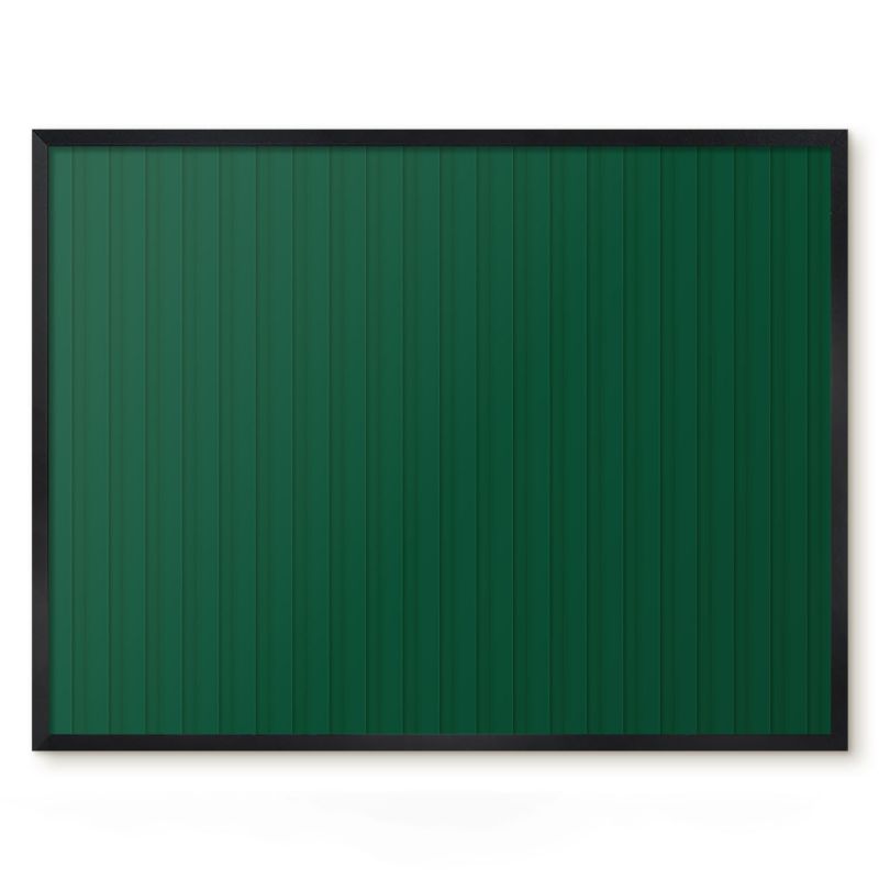 Tablica Na Magnesy Z Podróży Tulup 80x60 cm Zielone pasy - Czarna rama Do biura, salonu 1 szt.