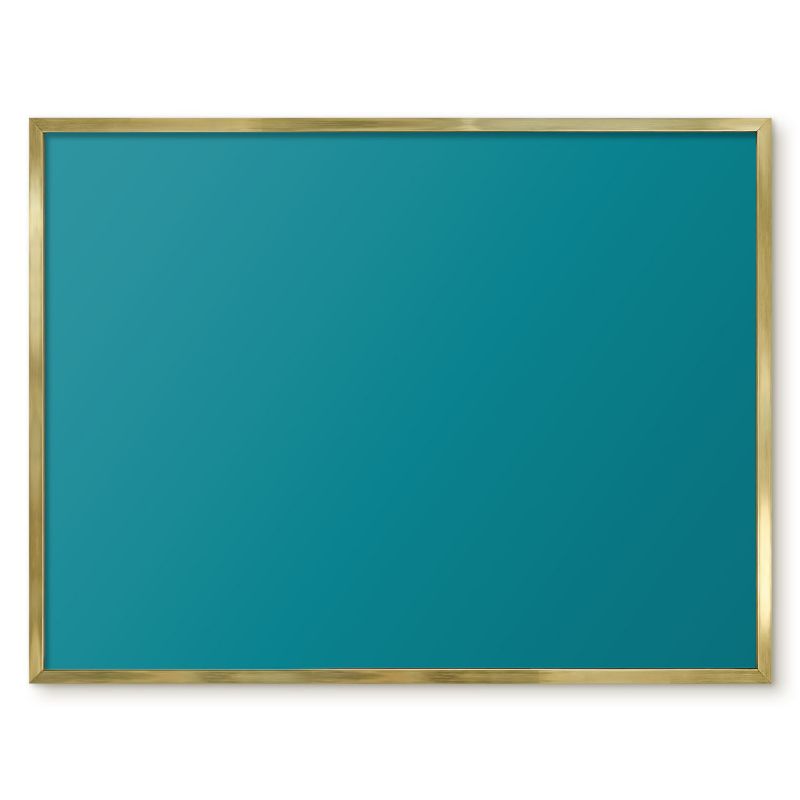 Tablica Magnetyczna Do Sypialni Tulup 80x60 cm Chłodny turkusowy - Złota rama Do biura, salonu 1 szt.