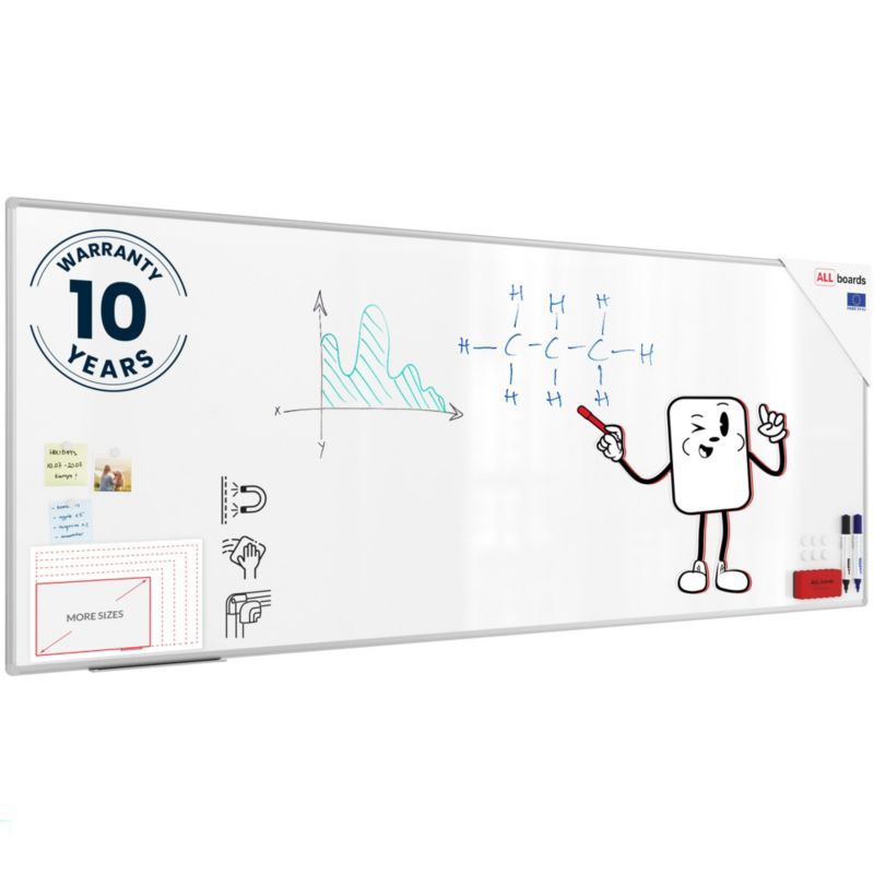 Tablica suchościeralna magnetyczna ALLboards 250x100 cm rama aluminiowa premium expo 1 szt.