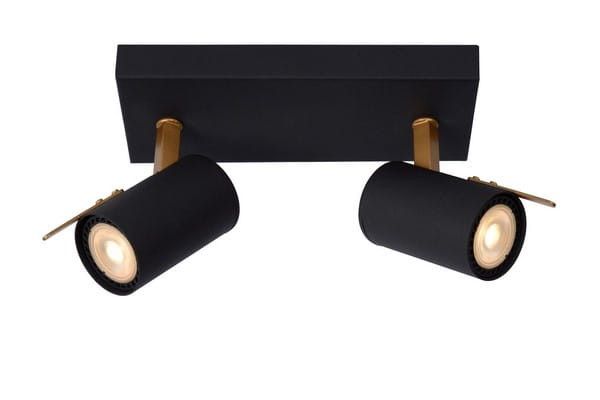 Lampa sufitowa Lucide Grony czarno-złota 2 x GU10 x 5W wym: 10 x 22 cm - 1 szt.