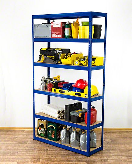 Regał metalowy MODO24 magazynowy niebieski helios 213x150x50cm 6 półek po 275 kg 1 szt.