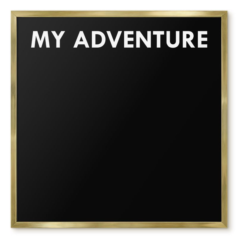 Tablica Na Magnesy Tulup 50x50 cm My adventure 7 - Złota rama Do salonu, sypialni 1 szt.