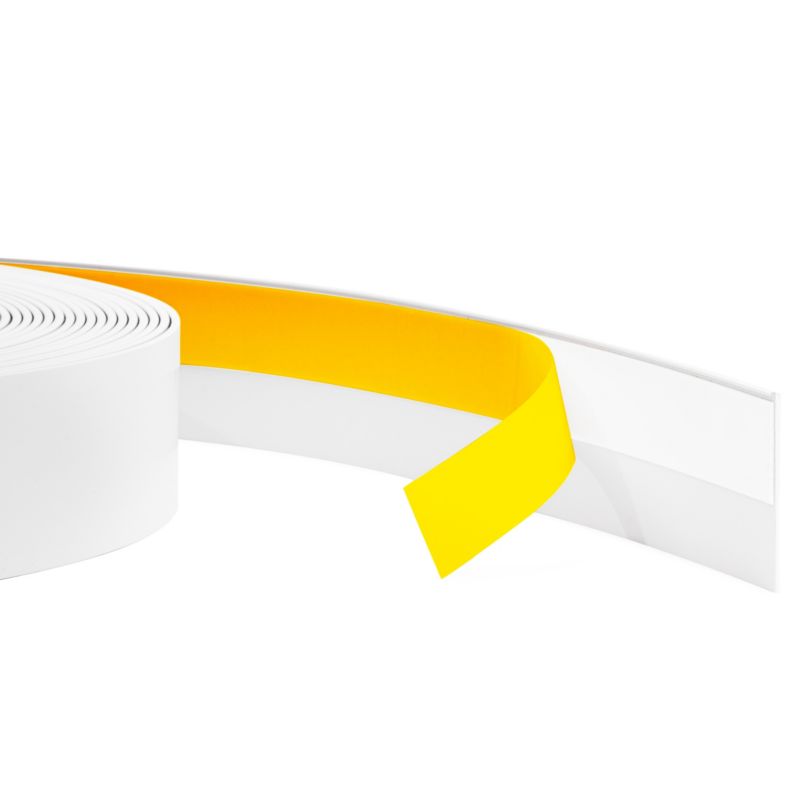Listwa maskująca PVC 60 mm QUEST, samoprzylepna listwa okienna dekoracyjna, elastyczna - 25 m, biała, 1 szt.