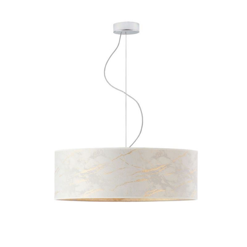 Lampa sufitowa Volta Light Factory żyrandol lampa wisząca z abażurem walec Biały marmur 60 cm BLUES 1szt.