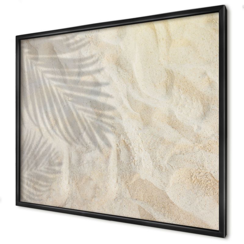 Tablica magnetyczna do salonu Wallfluent 80x60 Tropikalny wzór w czarnej ramie 1szt