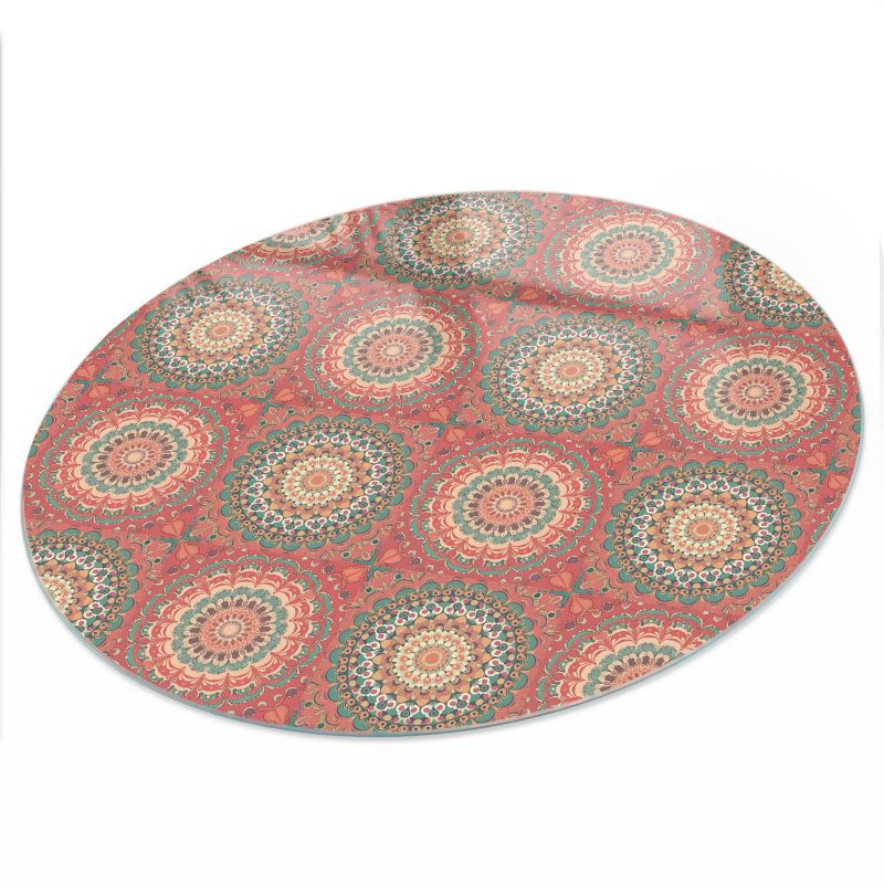 Blat Na Stolik ArtPrintCave fi80cm Mandala dekoracja - Hartowany Blat Szklany Ochronny 1 szt.