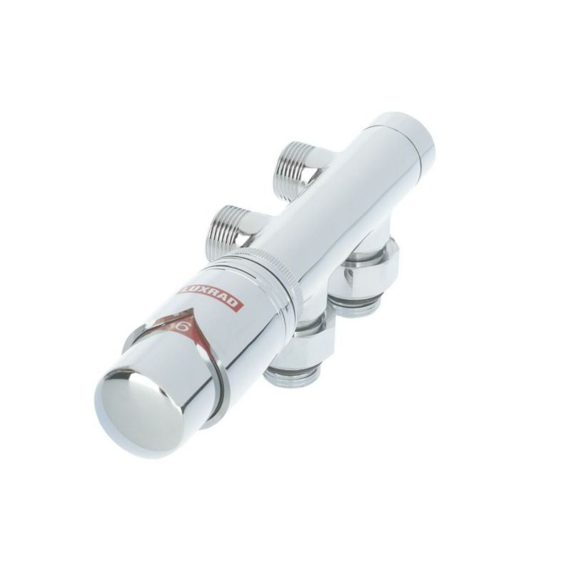 Zestaw termostatyczny kątowy LUXRAD Duo Plex prawy 3/4" x M22x1.5 mm chrom 1 szt