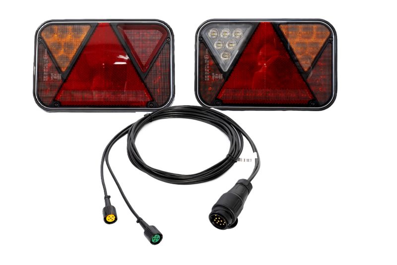 Lampy tylne FRISTOM FT-270 LED + wiązka MANTES 5m 13-PIN 2 szt.