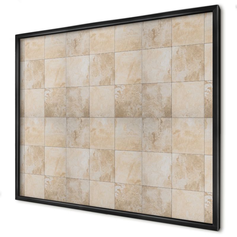 Dekoracyjna tablica magnetyczna Wallfluent 80x60 Neutralna elegancja w czarnej ramie 1szt