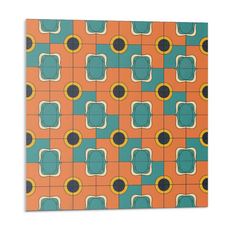 Kafelki samoprzylepne Wallfluent 50x50 cm Wzór abstrakcyjny w geometrii 4 szt.