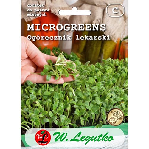 1 szt, Microgreens Ogórecznik - Nasiona: Ilość w opakowaniu: 20 g