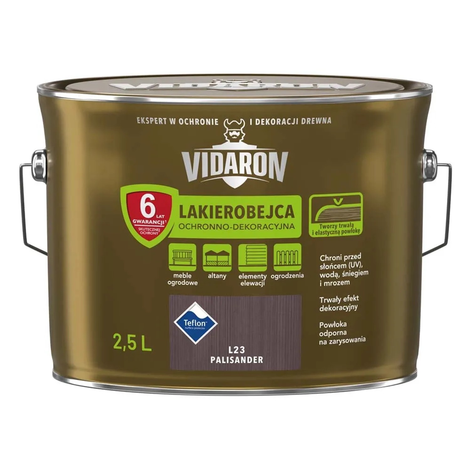 Vidaron Lakierobejca ochronno-dekoracyjna palisander 2,5 l