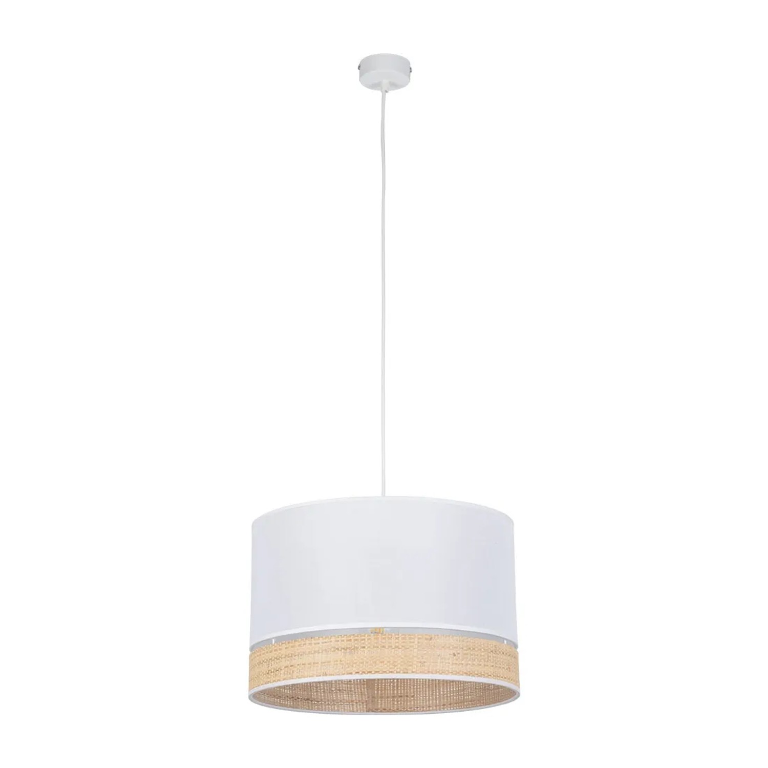 TK LIGHTING Lampa wisząca PAGLIA WHITE śr. 38 cm 1xE27 60W