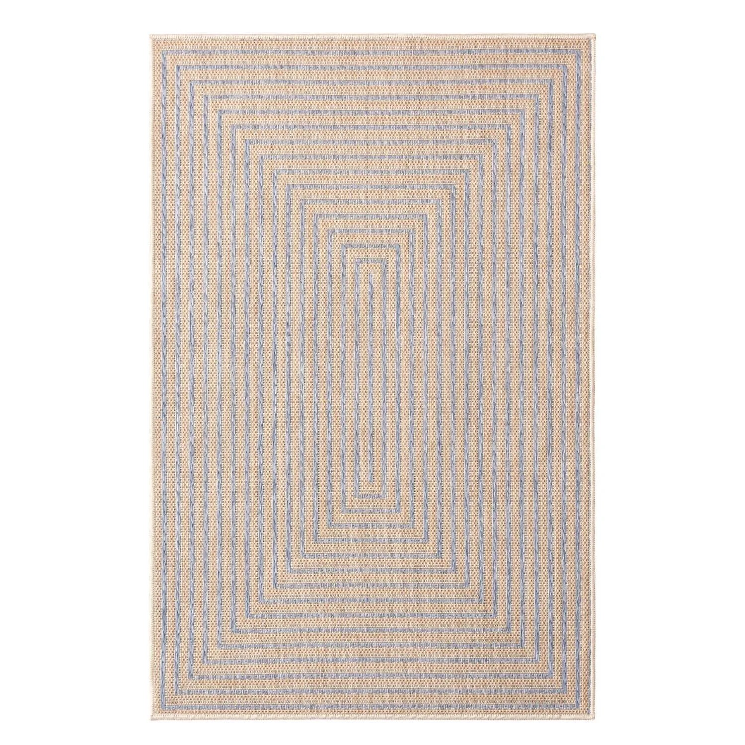 Indavo Dywan zewnętrzny PALOMA kwadraty 80 x 140 cm brązowo-szary