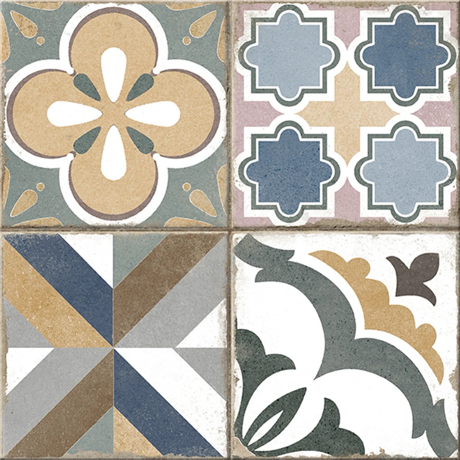 Gres szkliwiony Sidro GPT1163 patchwork 42 x 42 cm