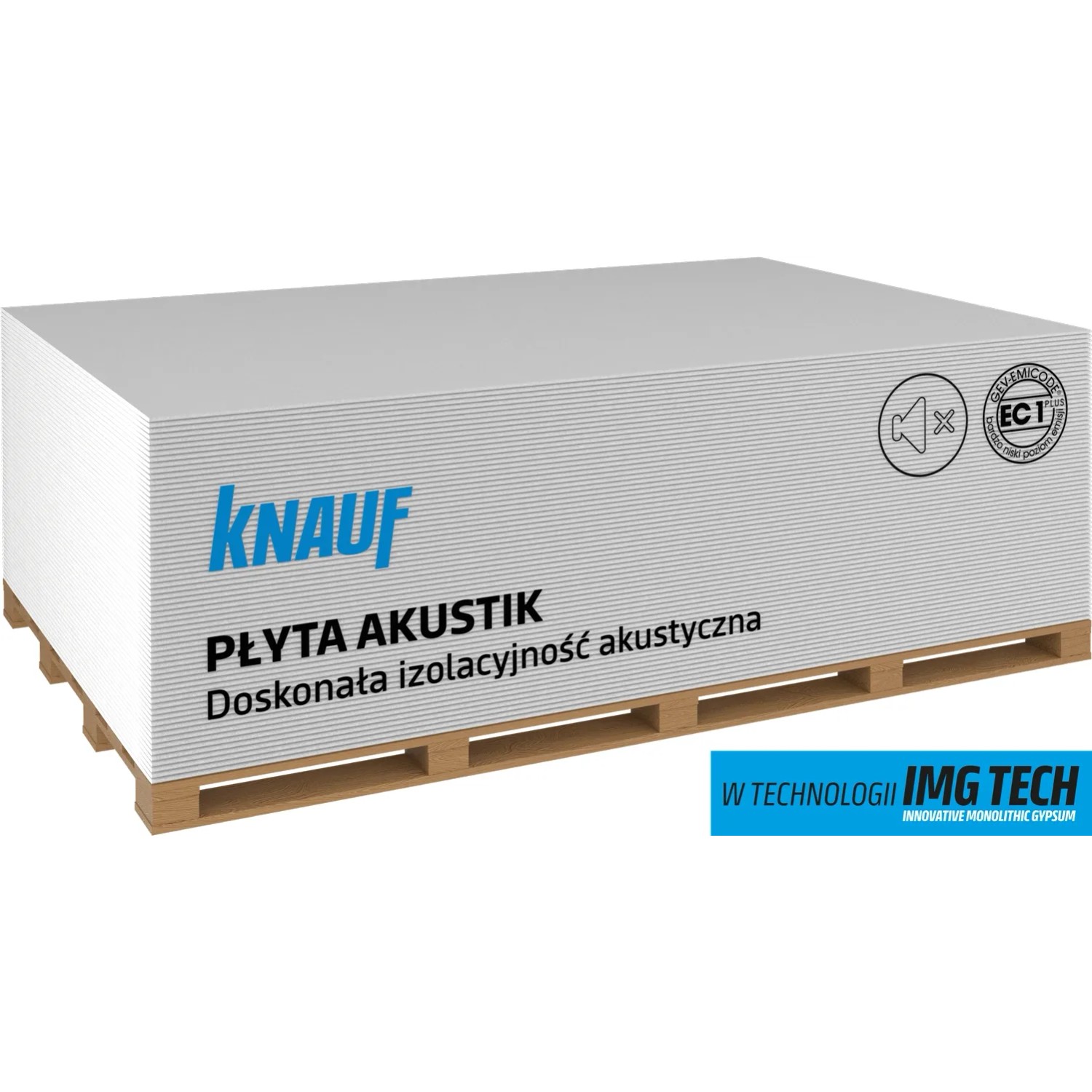 Knauf Płyta gipsowo-kartonowa akustyczna 1200 x 2600 x 12,5 mm GKA
