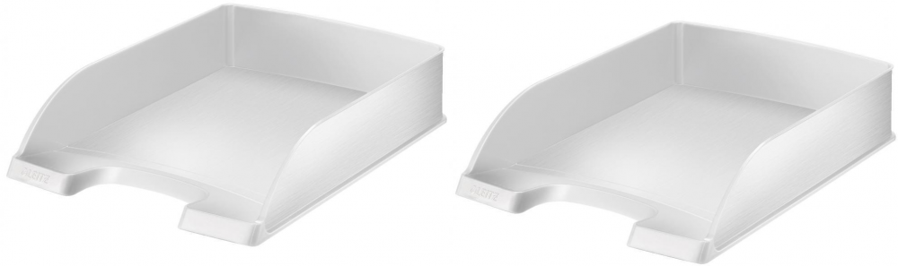 2x Półka na dokumenty Leitz Style, A4, plastikowa, biały