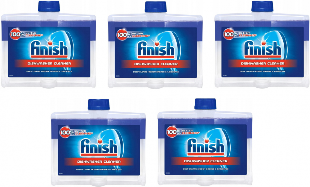 5x Płyn do czyszczenia zmywarek Finish Regular, 250ml
