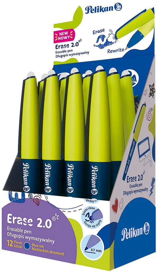 Długopis wymazywalny Pelikan Erase 2.0, 12 sztuk, niebieski