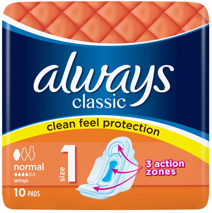 Podpaski Always Classic, normal, 10 sztuk