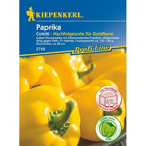 1 szt, Kaliforniai paprika Coletti F1 - Magok: Mod de ambalare: 1 db