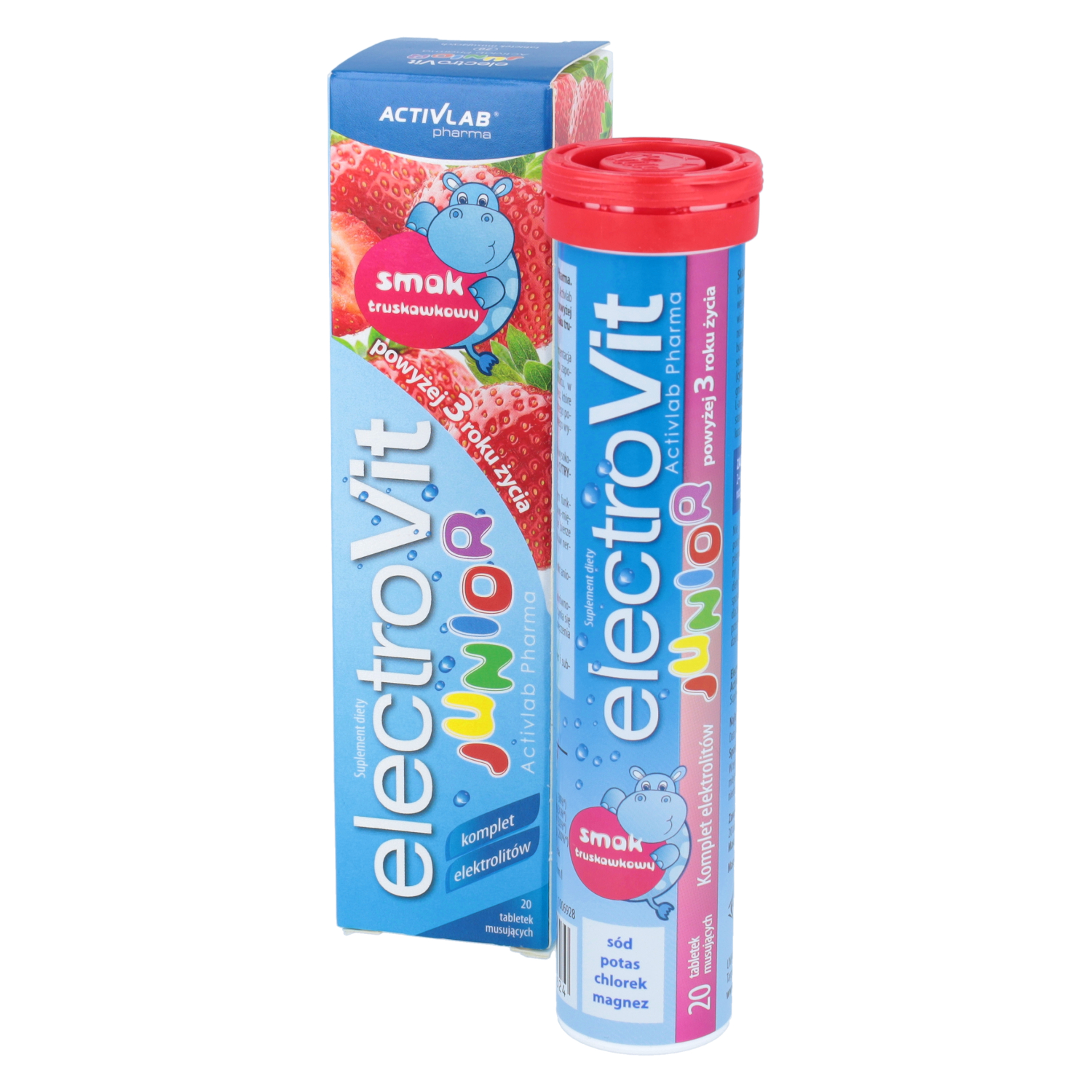 Activlab electrovit junior, smak truskawkowy, 20 tabletek musujących