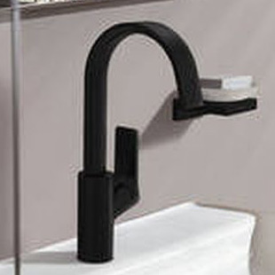 Hansgrohe Vivenis bateria umywalkowa stojąca EcoSmart czarny mat 75030670