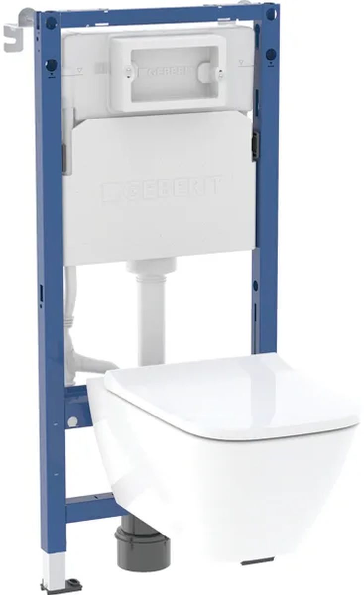 Geberit Duofix Basic Smyle Square zestaw miska z deską i stelaż 118.346.00.3 - Wysyłka w 24h