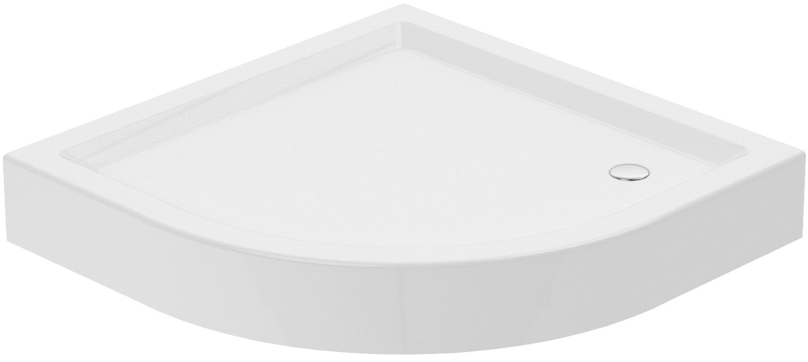 New Trendy Suvia/Feria brodzik 90x90 cm półokrągły biały BL-0008