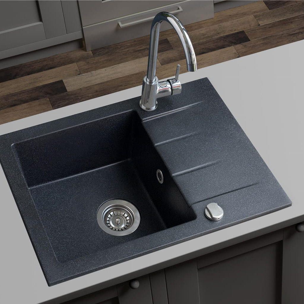 iceBerg Focus zlewozmywak granitowy 58x44 cm onyx ZFS1411A