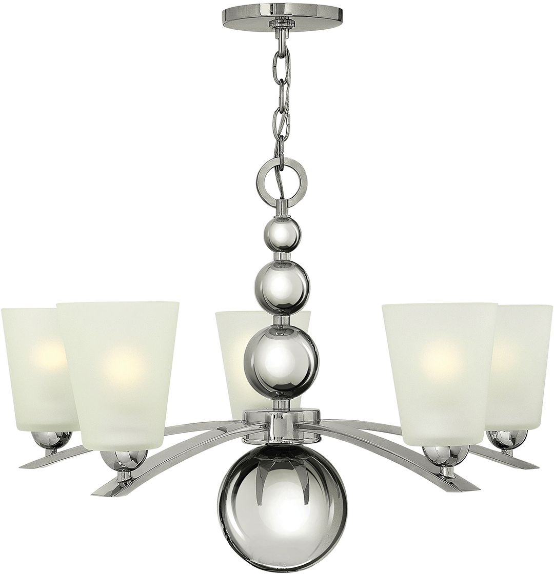 Elstead Lighting Zelda lampa wisząca 5x6 W polerowany nikiel HK-ZELDA5-PN