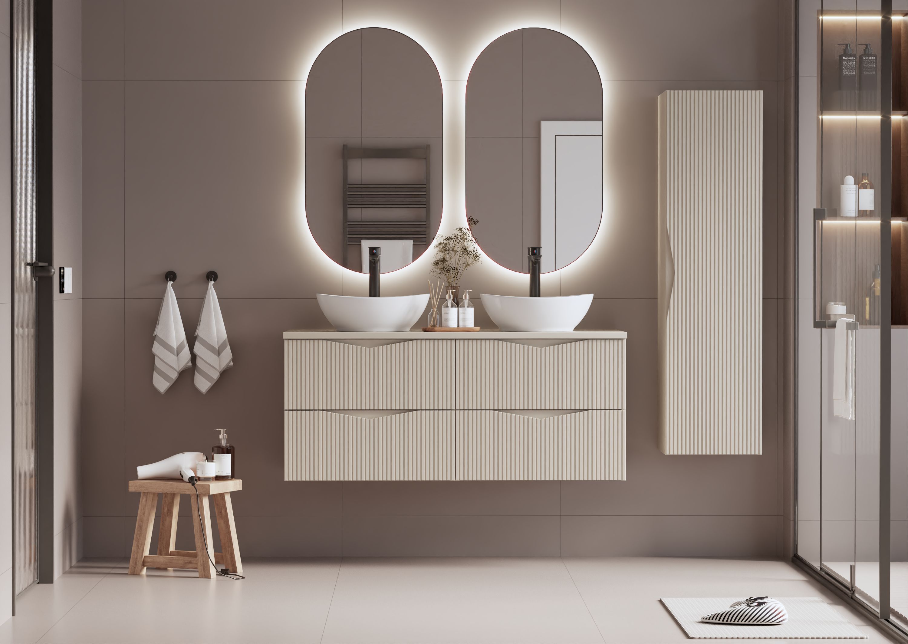 Megstyl blat 120x46 cm beżowy 4114