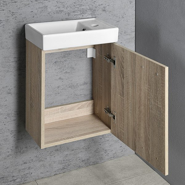 Aqualine Zoja szafka 40 cm podumywalkowa wisząca dąb platin 51049DP