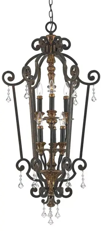 Elstead Lighting Marquette lampa wisząca 6x60 W postarzany brąz QZ-MARQUETTE6-B