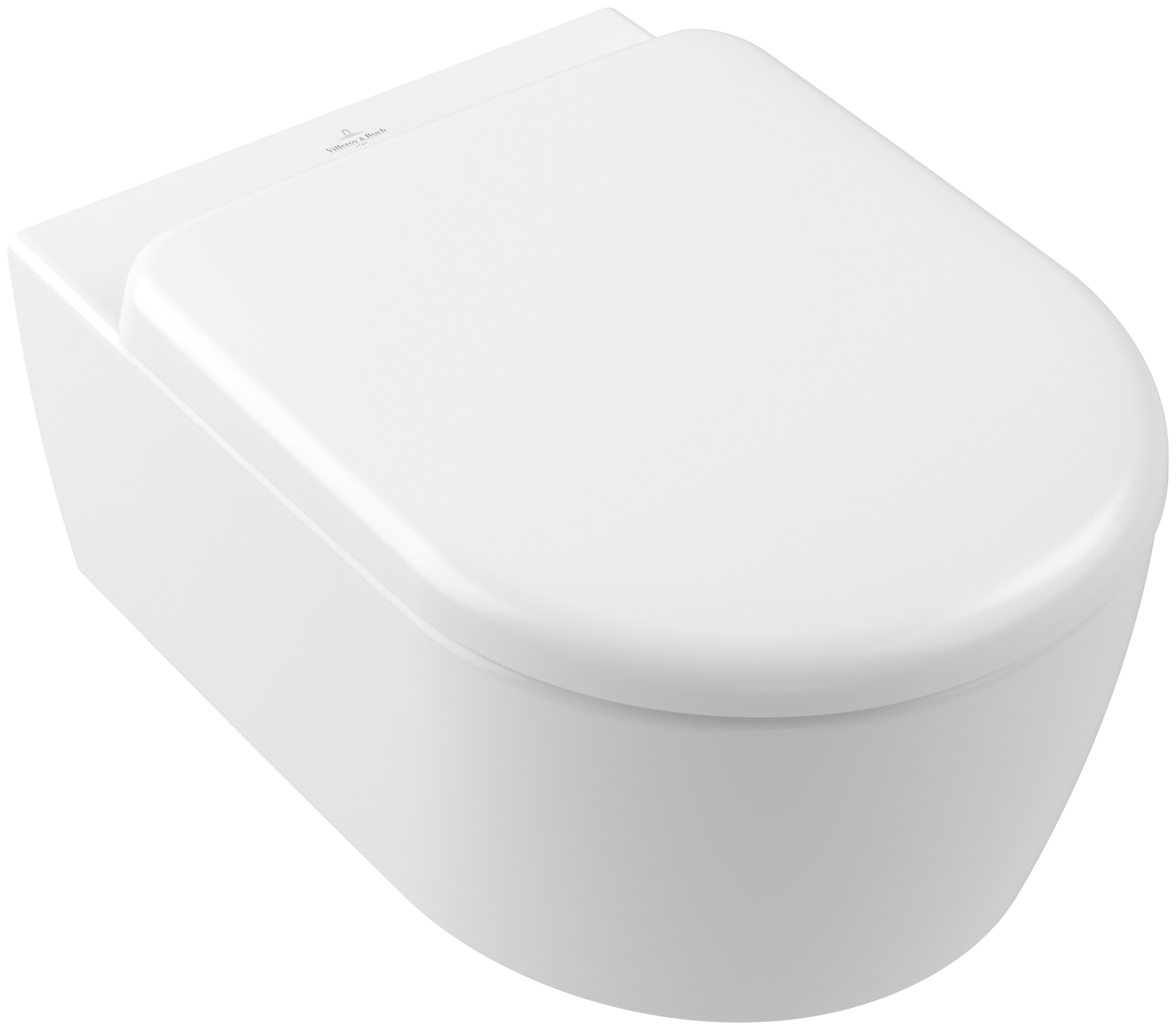 Villeroy & Boch Skyla miska WC z deską wolnoopadającą wisząca bez kołnierza ze spłukiwaniem wirowym CeramicPlus Stone White 5656CLRW