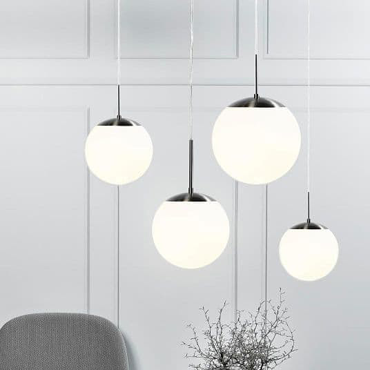 Nordlux Cafe 25 lampa wisząca 1x60W biała/srebrna 39573001