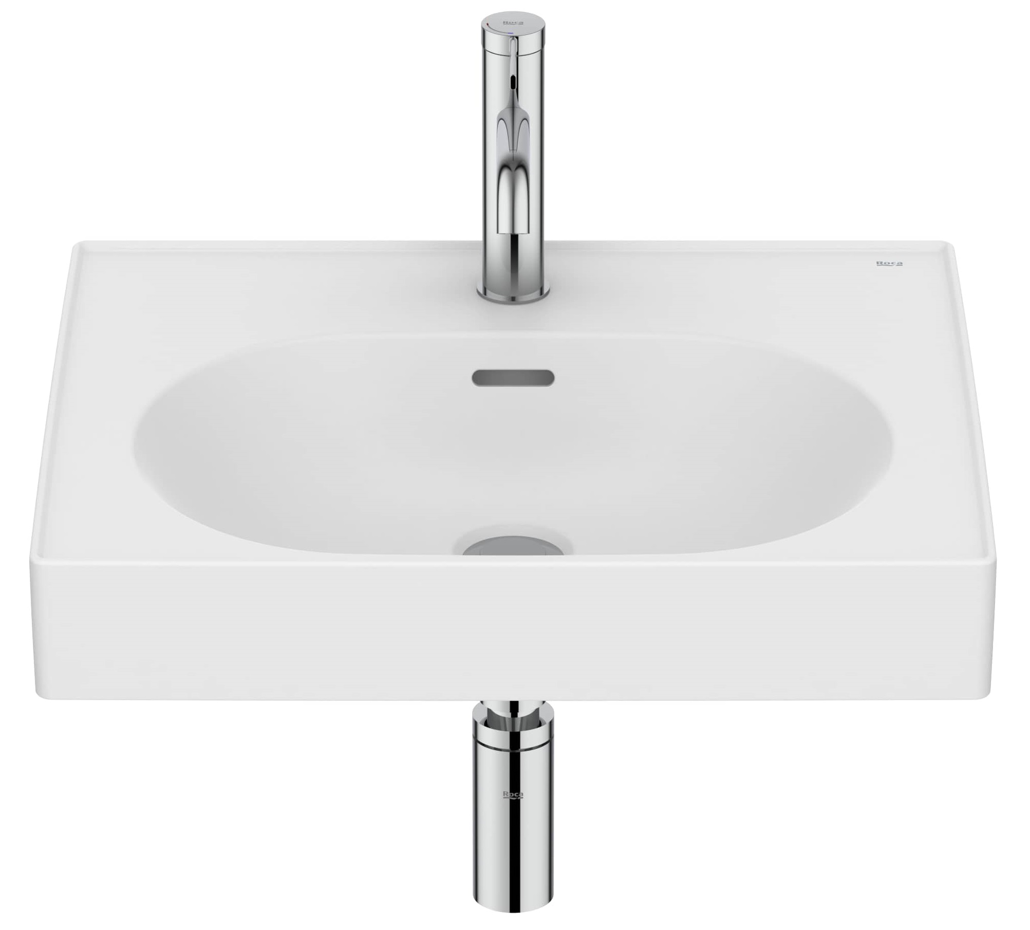 Roca Meridian umywalka 55x46 cm prostokątna ścienna-meblowa biała A327741620