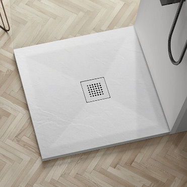 Balneo Stone Tray brodzik 90x90 cm kwadratowy kompozyt biały STFWH909025