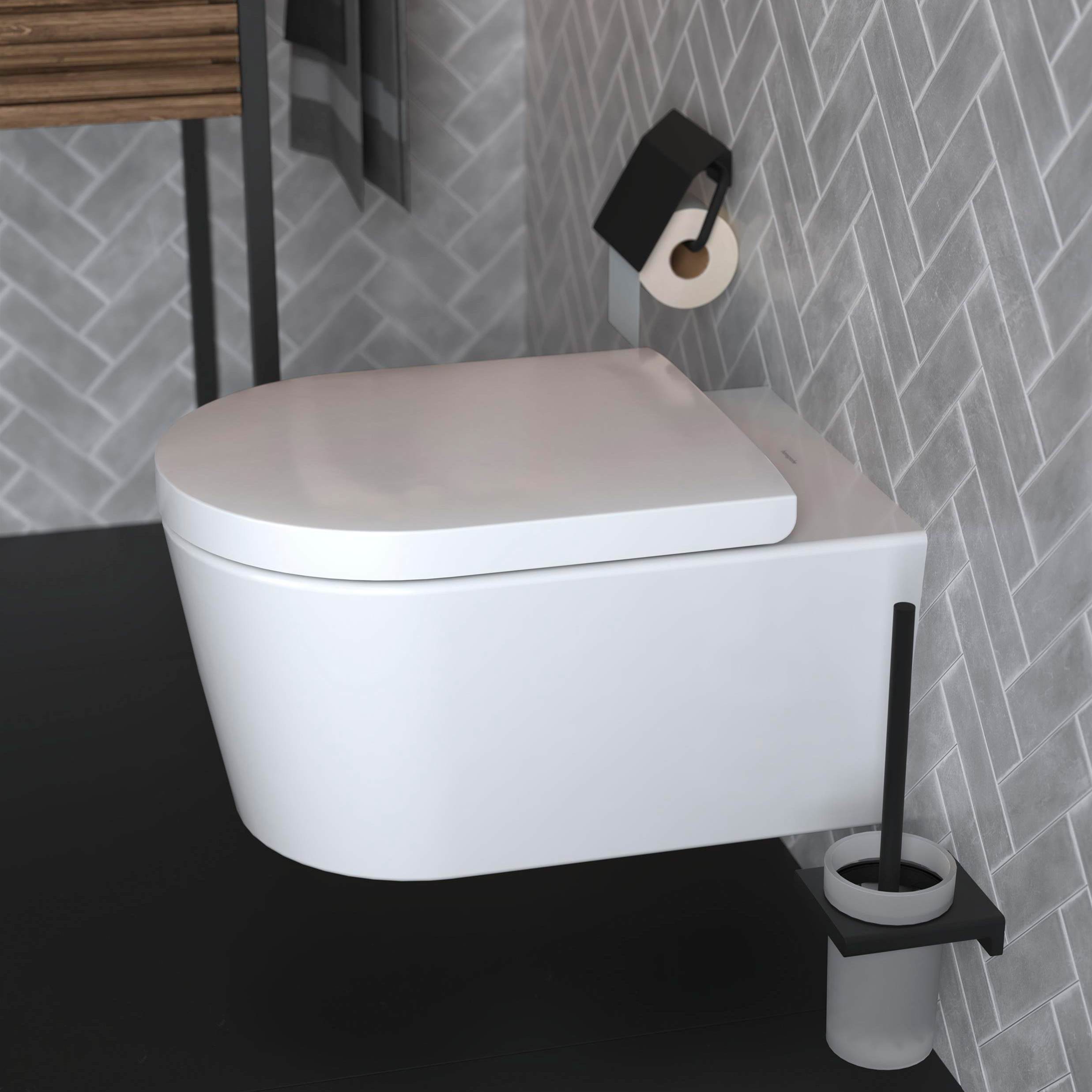 Hansgrohe EluPura S miska WC z deską wolnoopadającą wisząca bez kołnierza biały 61119450