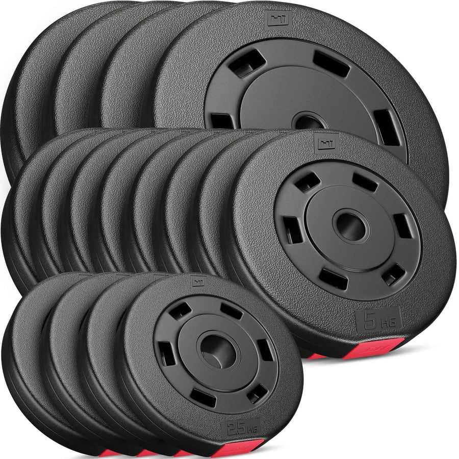 Zestaw obciążeń kompozytowych 90kg (4x10, 8x5, 4x2.5)