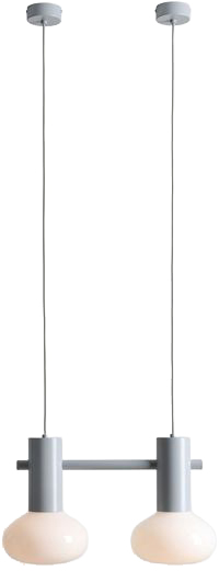 Darmowa Dostawa - Lampa wisząca 2x10 W szary/popielaty Aldex Flo 7000H22S