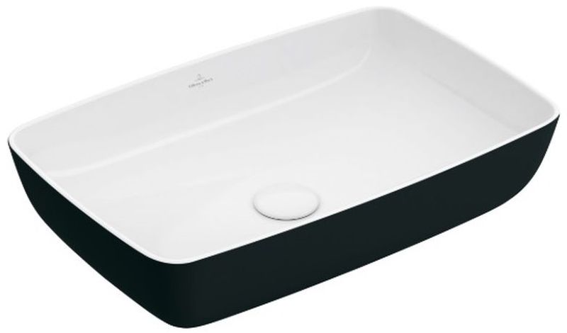 Darmowa Dostawa - Umywalka 58x38.5 cm prostokątna nablatowa biała-czarna Villeroy & Boch Artis 417258BCT8