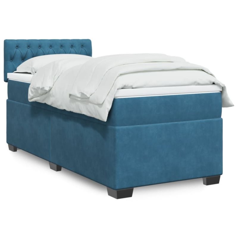 Łóżko kontynentalne WaszeMeble 90x190 cm niebieskie WM-3288496 1 szt.
