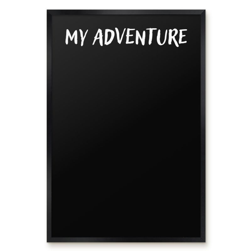 Tablica Na Magnesy Tulup 40x60 cm My adventure 5 - Czarna rama Do salonu, sypialni 1 szt.